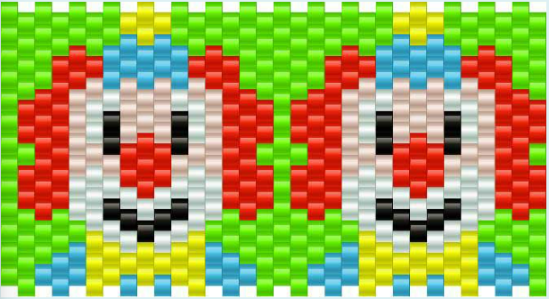 Clown Coloré - Modèle Perles à Repasser