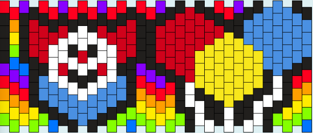 Manchette Clown - Modèle Perles à Repasser
