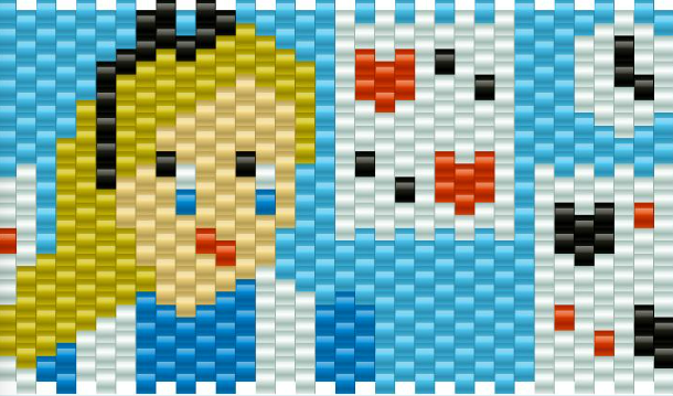 Perles à repasser Alice au Pays des Merveilles