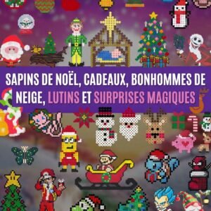 Modeles Noel en perles a repasser - Pere Noel, sapins, anges, cadeaux