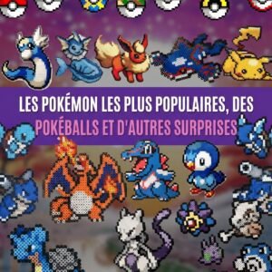 Modeles Pokemon en perles a repasser - Collection complete