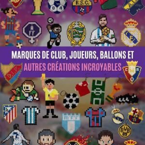Modèles Football en perles à repasser - Ballons, maillots, logos