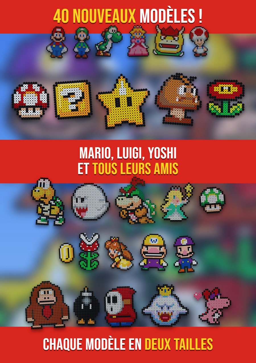Modèles Super Mario perles à repasser – Essentiel