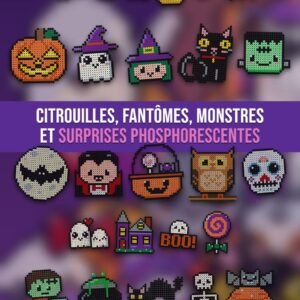60 modèles Halloween en perles à repasser – citrouilles, fantômes, sorcières et monstres