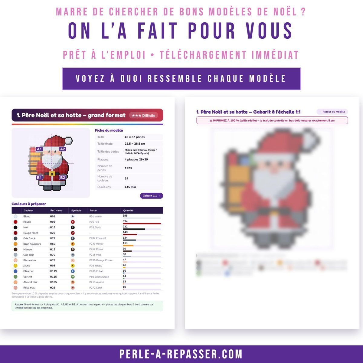 Modèles de Noël en perles à repasser – galeria2