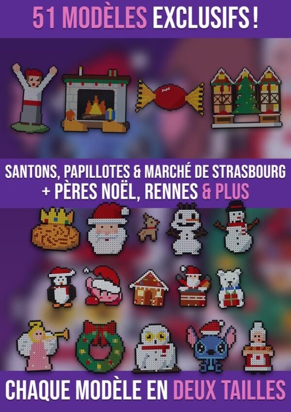 Modèles de Noël en perles à repasser Complet