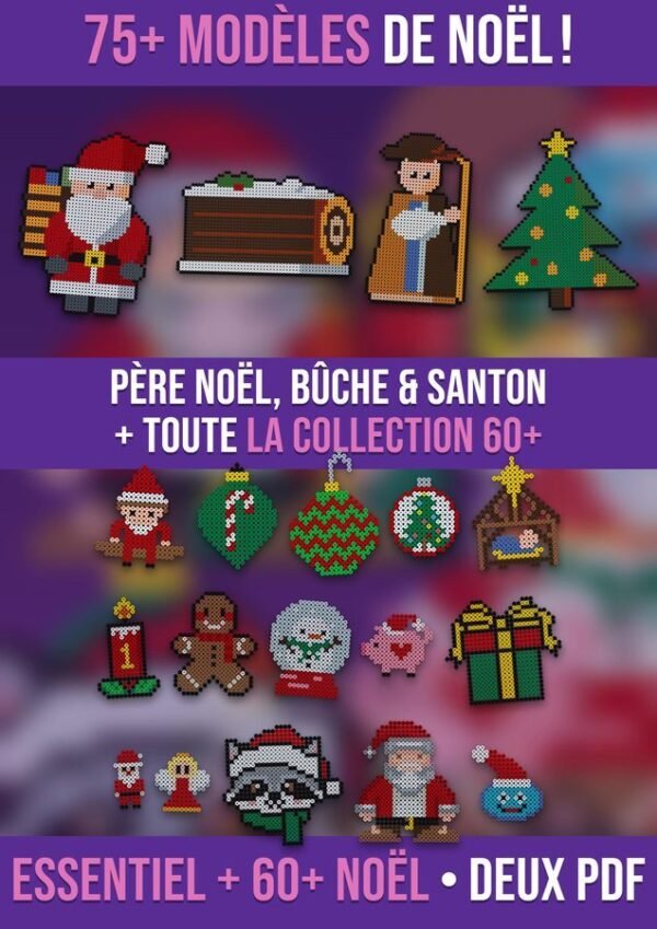Modèles de Noël en perles à repasser Standard