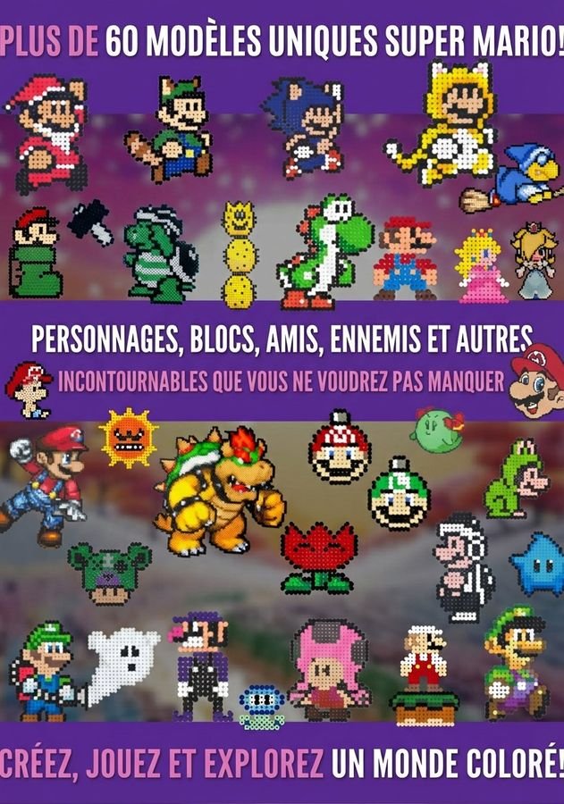 Modèles Super Mario en Perles à Repasser